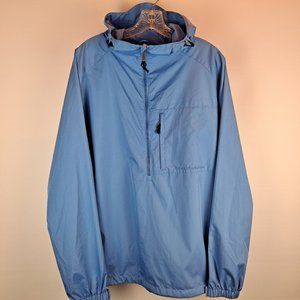 Men's Royal Robbins Hooded Wind Rain Jacket Half Zip Size L